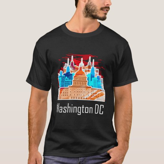 Hoofdstad van de VS Washington DC Capitol T-shirt (Voorkant)