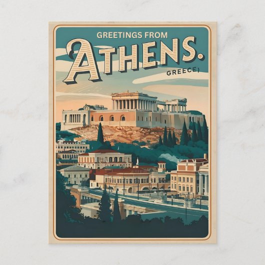  hoofdstad van Griekenland Briefkaart (Voorkant)