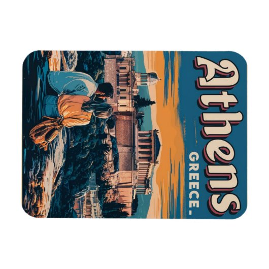  hoofdstad van Griekenland Magneet (Horizontaal)