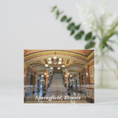 Hoofdstad van Illinois in Springfield Feestdagenkaart (Staand voorkant)