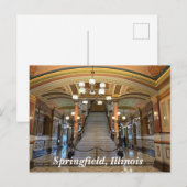 Hoofdstad van Illinois in Springfield Feestdagenkaart (Voorkant / Achterkant)