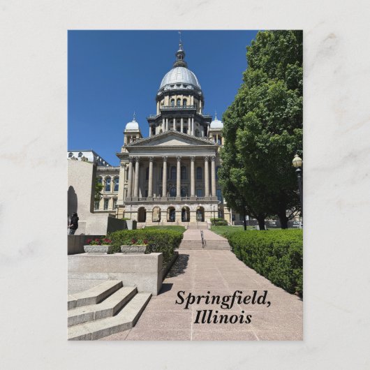Hoofdstad van Illinois in Springfield Feestdagenkaart (Voorkant)