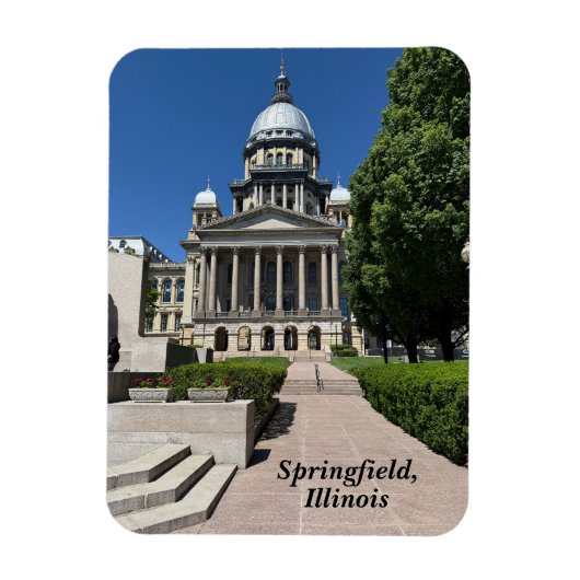 Hoofdstad van Illinois in Springfield Magneet (Verticaal)