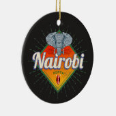 Hoofdstad van Nairobi Kenia Olifant Afrika Keramisch Ornament (Rechts)