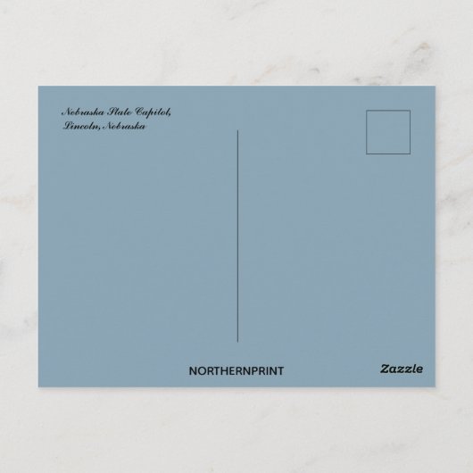 Hoofdstad van Nebraska in Lincoln, Nebraska Briefkaart (Achterkant)