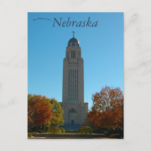 Hoofdstad van Nebraska in Lincoln, Nebraska Briefkaart (Voorkant)