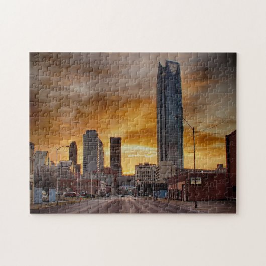 Hoofdstad van Oklahoma. Legpuzzel (Horizontaal)