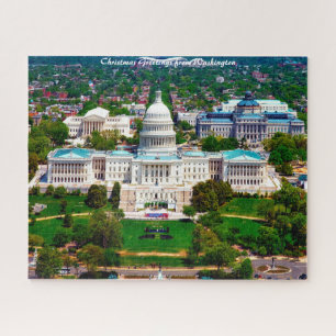 Hoofdstad van Washington. Kerstgroeten Legpuzzel