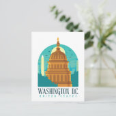  hoofdstad Washington D.C. Verenigde Staten Briefkaart (Staand voorkant)