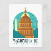  hoofdstad Washington D.C. Verenigde Staten Briefkaart (Voorkant)
