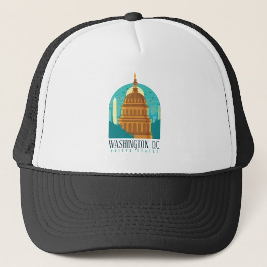 hoofdstad Washington D.C. Verenigde Staten Trucker Pet (Voorkant)