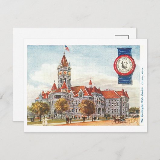  hoofdstad Washington met Seal Briefkaart (Voorkant / Achterkant)