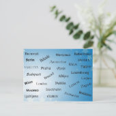 Hoofdsteden van de Europese Unie Briefkaart (Staand voorkant)