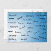 Hoofdsteden van de Europese Unie Briefkaart (Voorkant / Achterkant)