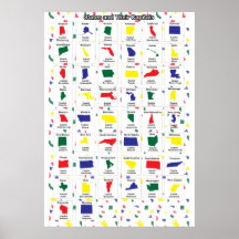 Hoofdsteden van de staat Afdrukken