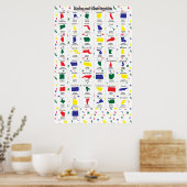 Hoofdsteden van de Staten Print (Keuken)