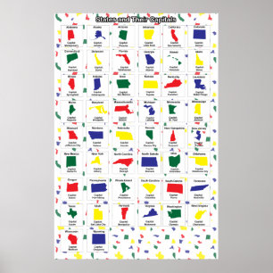 Hoofdsteden van de Staten Print