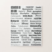 Hoofdsteden van de VS Puzzle - zwart op wit Legpuzzel (Verticaal)