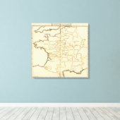 Hoofdsteden van Frankrijk Canvas Afdruk (Insitu (Houten vloer))
