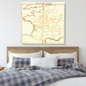 Hoofdsteden van Frankrijk Canvas Afdruk (Insitu (Slaapkamer))