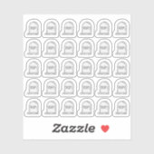 Hoofdsteen Tombstone Bujo Planner Sticker (Vel)