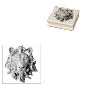 Hoofdstempel van de lion rubberstempel (Gestempeld)