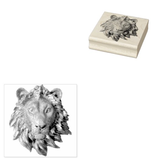Hoofdstempel van de lion rubberstempel (Gestempeld)