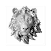 Hoofdstempel van de lion rubberstempel (Afrduk)