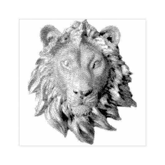 Hoofdstempel van de lion rubberstempel (Afrduk)