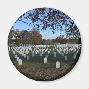 Hoofdstenen van het kerkhof van Arlington in de He Magneet