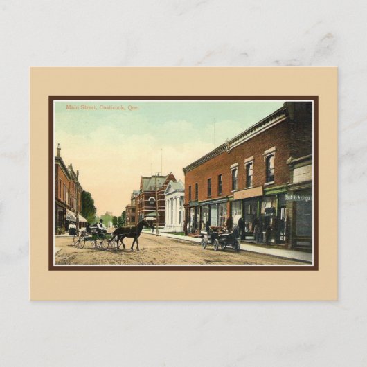  hoofdstraat Coaticook, Quebec Briefkaart (Voorkant)