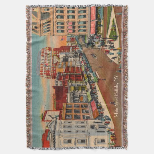  hoofdstraat in Buffalo Throw Blanket Deken (Voorkant Verticaal)