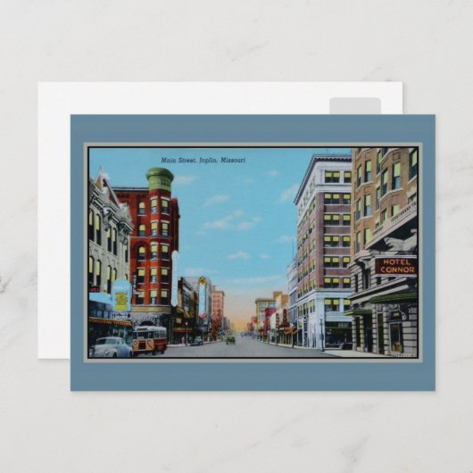  hoofdstraat Joplin Missouri Briefkaart (Voorkant / Achterkant)