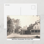 Hoofdstraat, Manahawkin NJ Vintage Briefkaart (Voorkant / Achterkant)