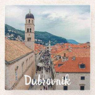 Hoofdstraat van Dubrovnik, Kroatië. Glazen Onderzetter