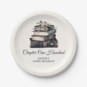 Hoofdstuk 100 Victoriaans Boek 100ste Verjaardag Papieren Bordje (Voorkant)