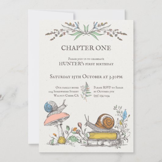 Hoofdstuk 1 Baby is het veranderen van een slakken Kaart (Voorkant)