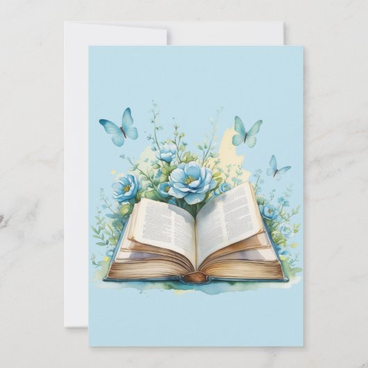 Hoofdstuk 1 Blauw Boek Jongen 1e Verjaardag Kaart (Achterkant)