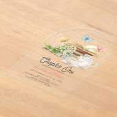 Hoofdstuk 1 Tea Butterfly Storybook 1e verjaardag Acryl Uitnodigingen (Laagn)