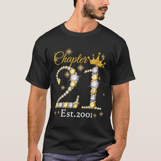 Hoofdstuk 21 EST 2001 21 jaar Oude 21ste geboorte T-shirt (Voorkant)