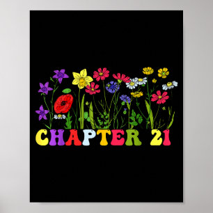 Hoofdstuk 21e verjaardag Boekenwurm 21 jaar oud vo Poster