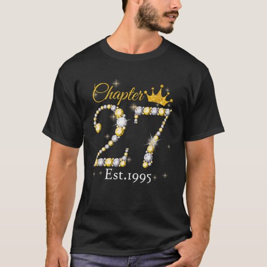Hoofdstuk 27 EST 1995 27 jaar 27e geboorte T-shirt (Voorkant)