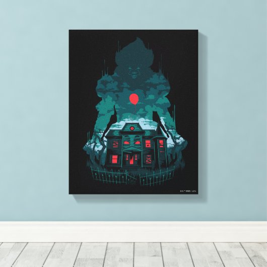 Hoofdstuk 2 | Pennywise en House Canvas Afdruk (Insitu (Houten vloer))