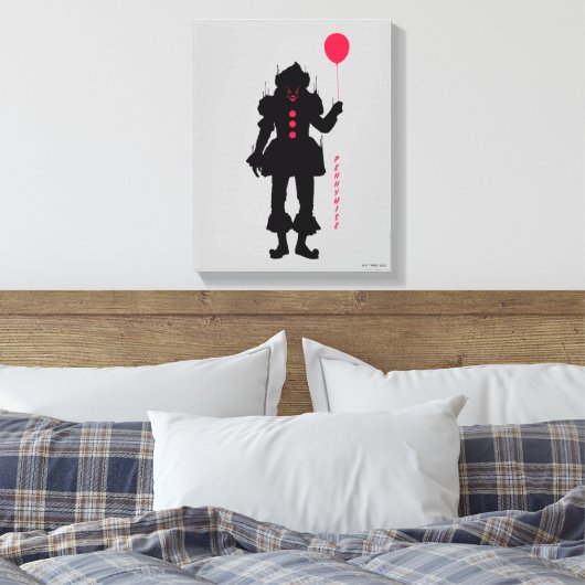 Hoofdstuk 2 | Pennywise Silhouette Canvas Afdruk (Insitu (Slaapkamer))