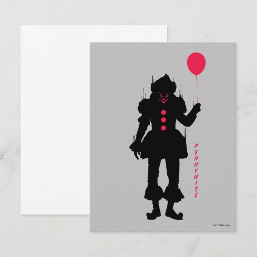 Hoofdstuk 2 | Pennywise Silhouette Notitiekaartje (Voorkant / Achterkant)