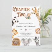 Hoofdstuk 2 Storybook Oerwoud Safari 2e verjaardag Kaart (Staand voorkant)