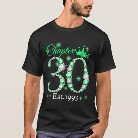 Hoofdstuk 30 EST 1993 30 jaar oude 30e geboorte T-shirt (Voorkant)