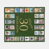 Hoofdstuk 30 Green Gold 30th Birthday Foto Fleece Deken (Voorkant (Horizontaal))
