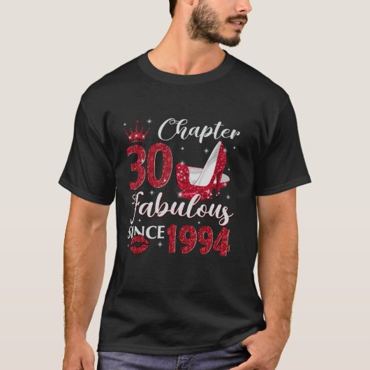 Hoofdstuk 30 Uitstekend sinds 1994 30e verjaardags T-shirt (Voorkant)