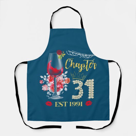 Hoofdstuk 31 JAAR EST 1991 31st Birthday Red Rose Schort (Voorkant)